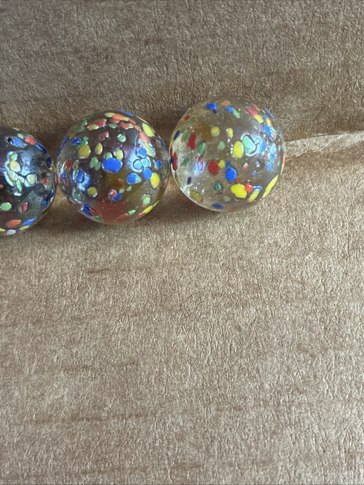 transparent matte with multicolor mosaic large Swirl Vintage Marble