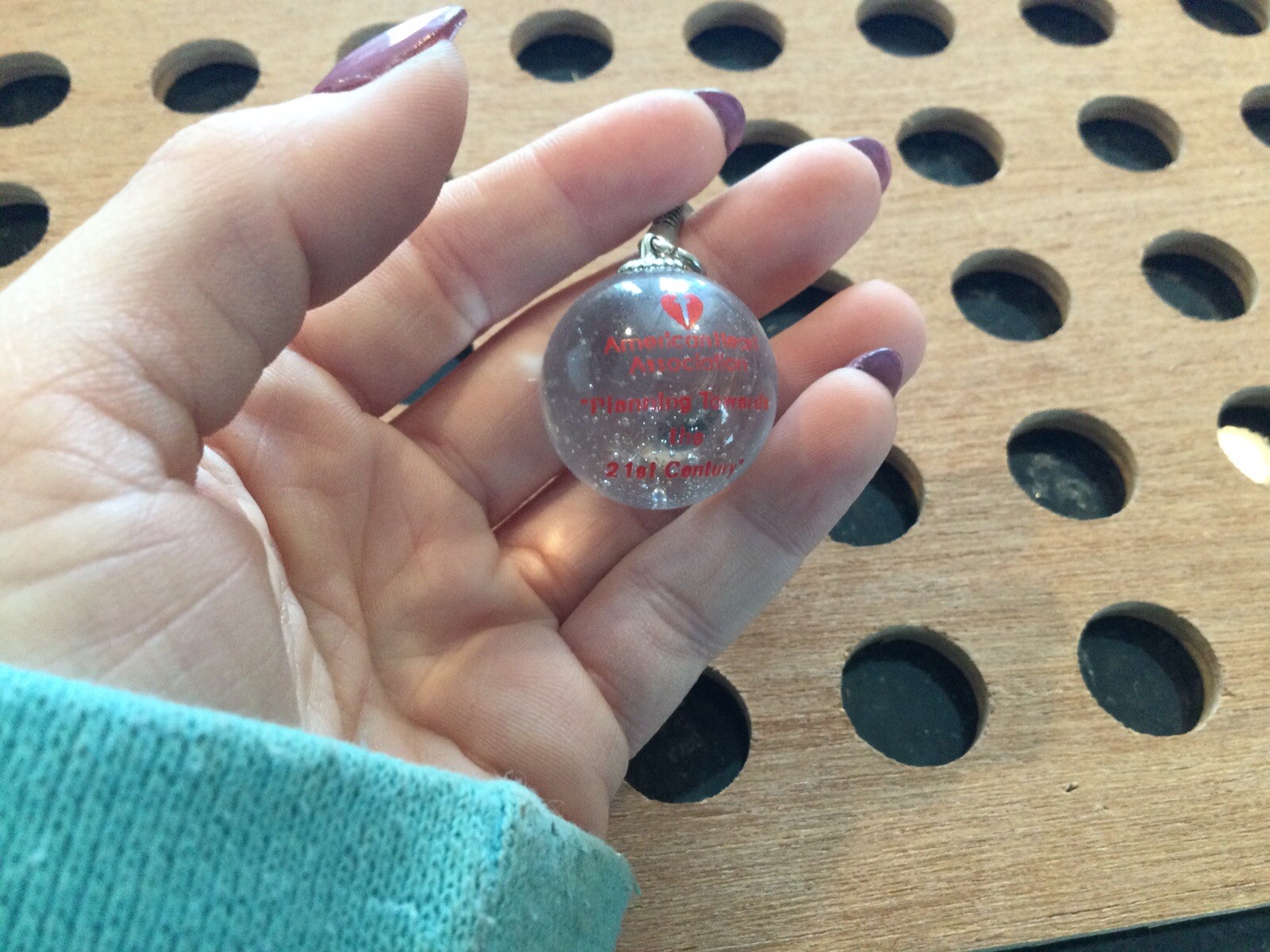 Vintage |”American Heart Association | Marble Keychain