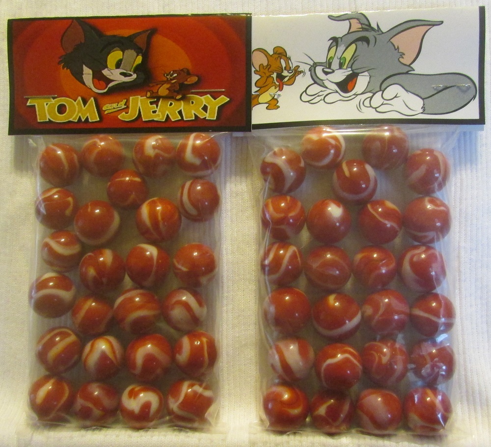 2 Bags Of Tom And Jerry Cartoon Show / Comic Book Promo Marbles