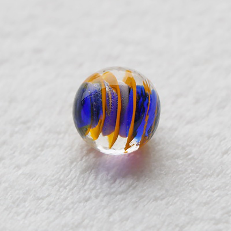 16mm Marbles Glass Beads Orange/Blue Traditional Vintage Classic Toy Games Decor