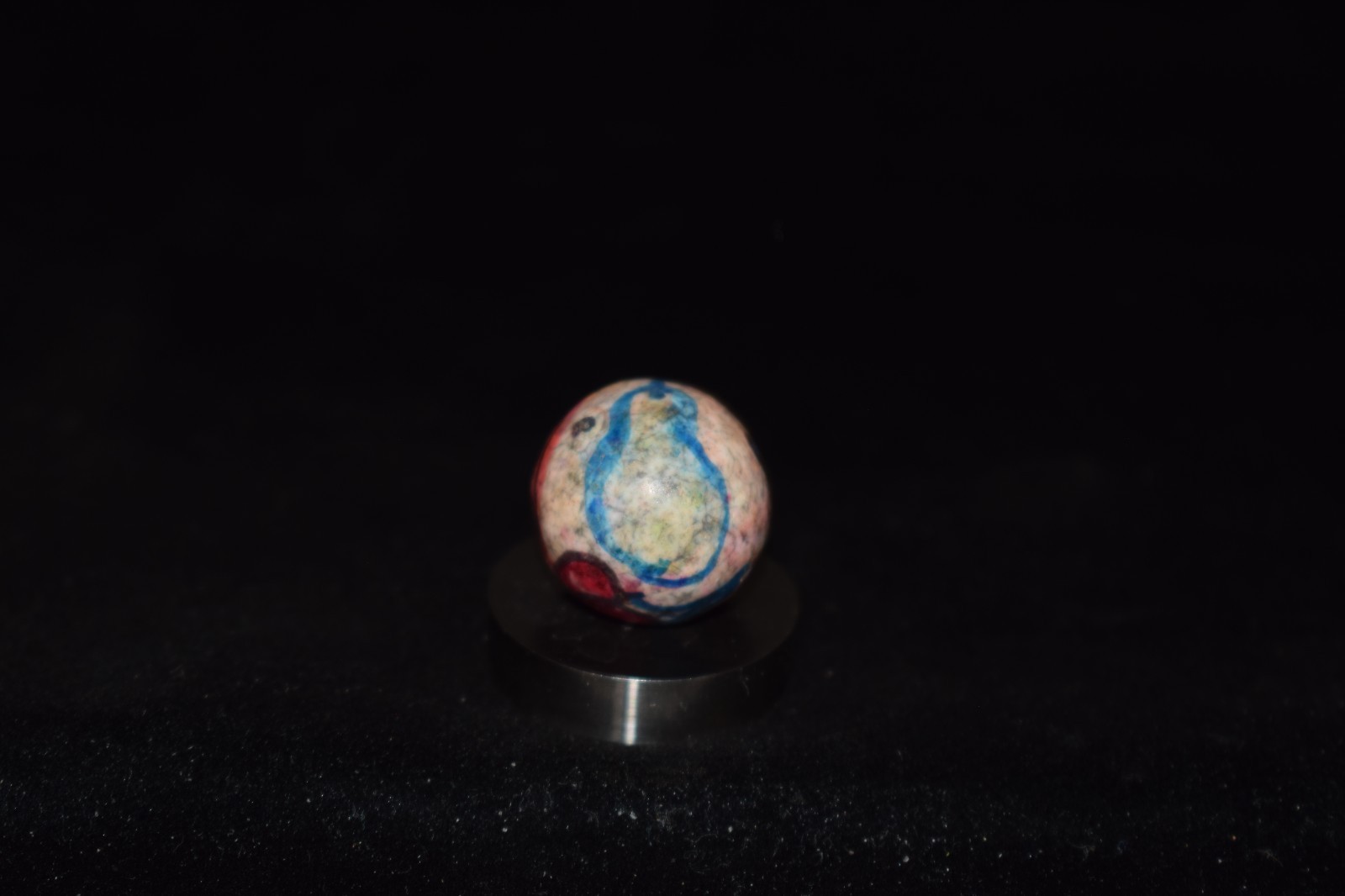 👩🏻Victorina Era Antique hand painted, fruit 🍎🍐🍒🍉clay art marble size .781″