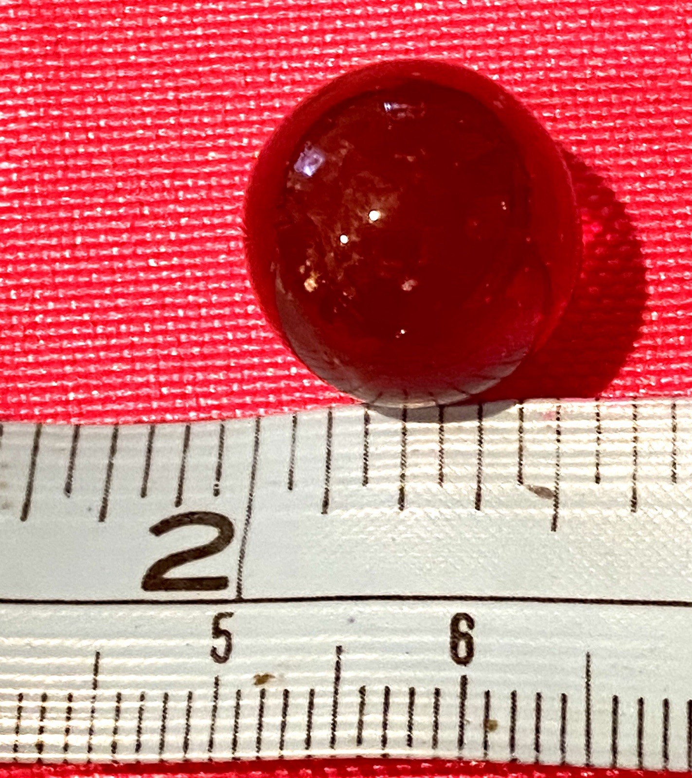 Vintage Glass Marbles Lot Of 25 Clear Red In Various Hues About 17cm