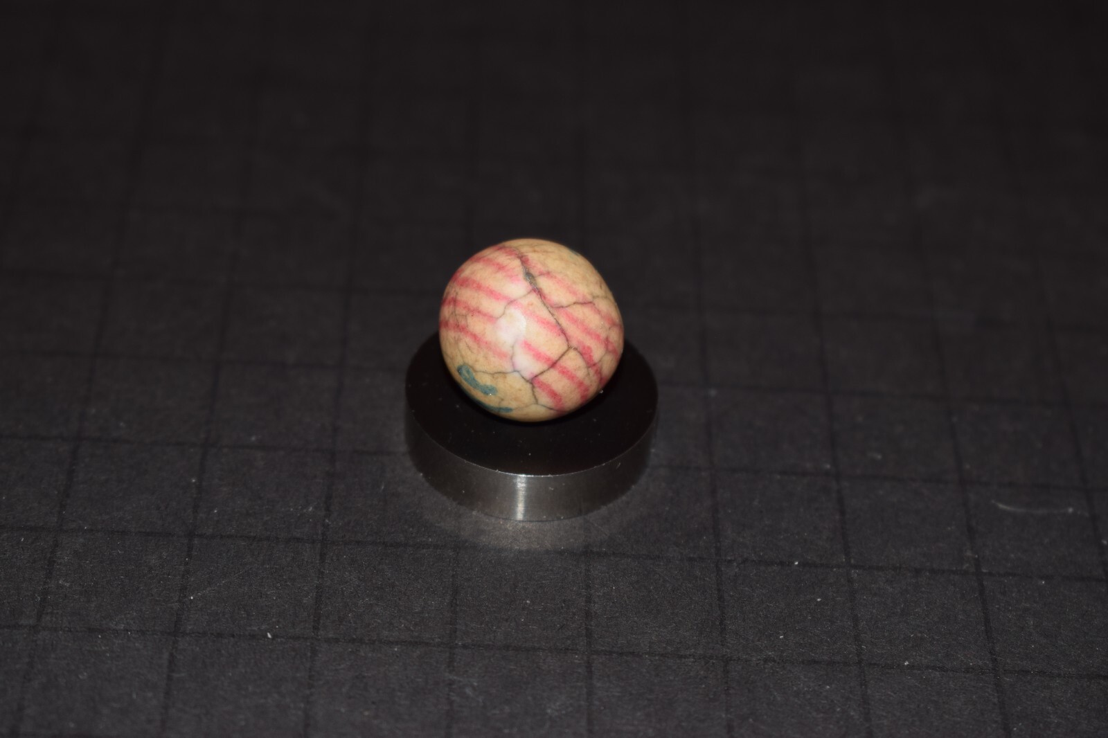 Antique Hand Painted Fired Glazed Clay Abstract Art Marble Size .703″=45/64″