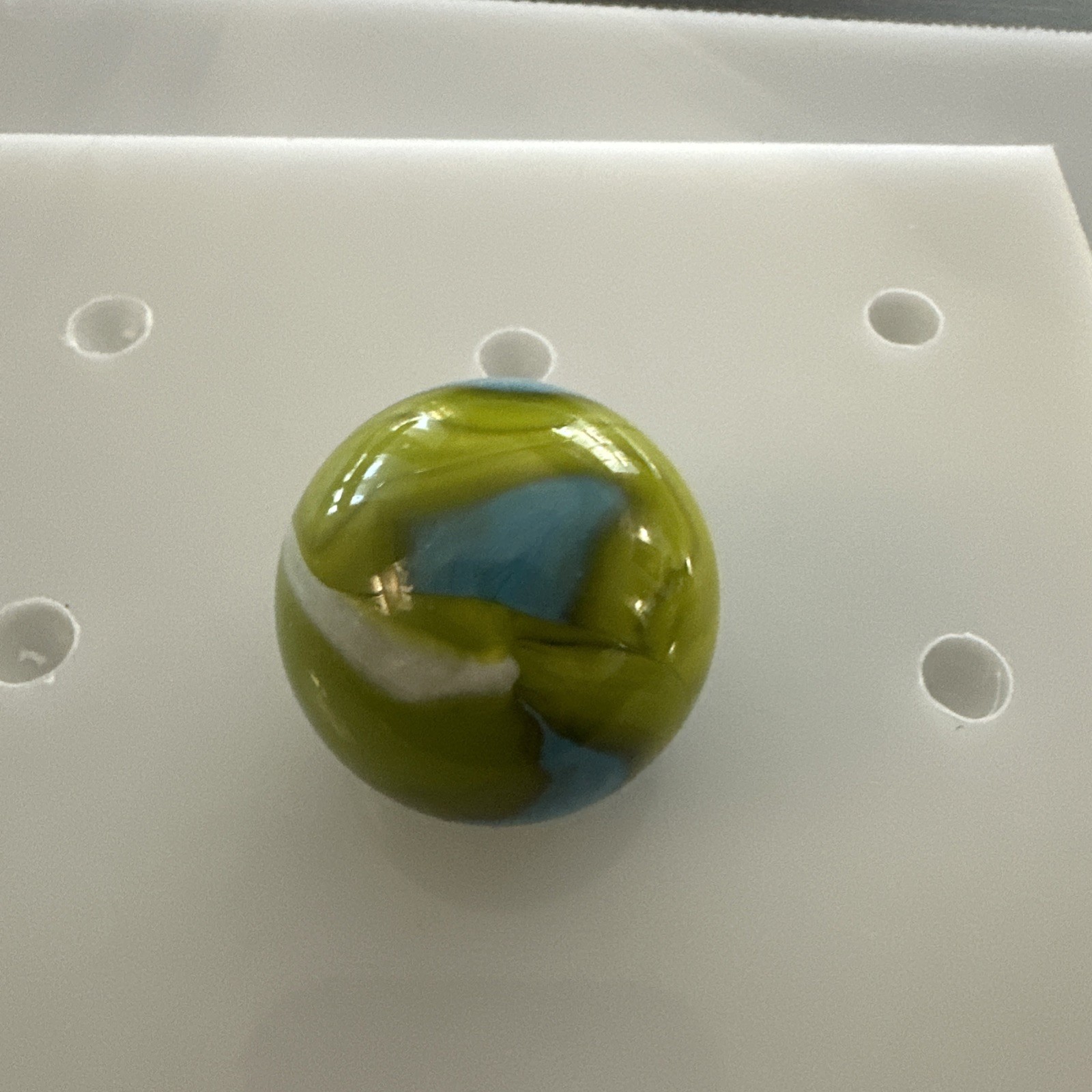 ~”VACOR”~MEGA~SHOOTER~”MERMAID~/~TROLL”~BLUE~GREEN~SWIRL~GLASS~ 40mm MARBLE