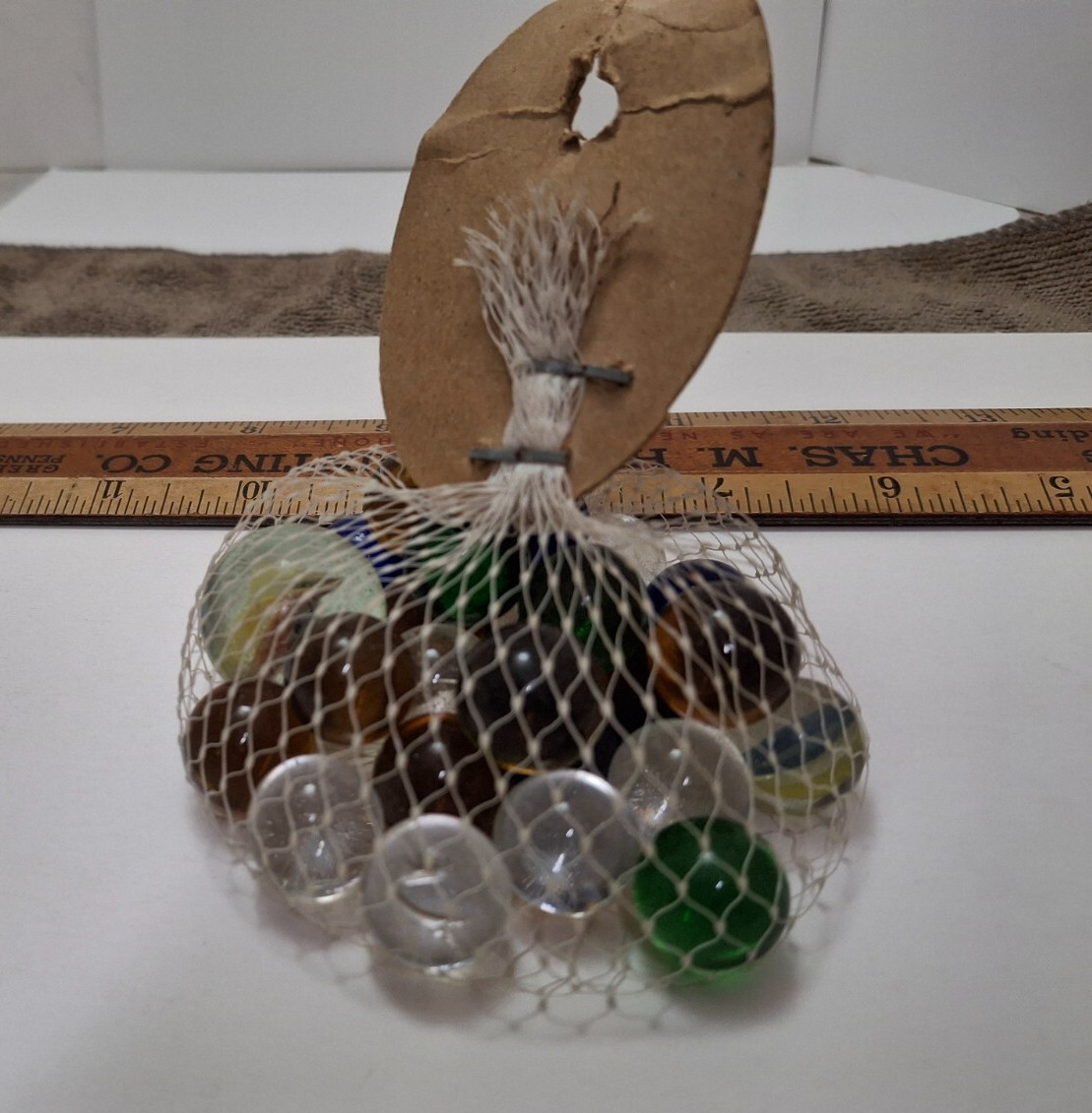 IMPERIAL (2) BAGS 24 MARBLES ea 1 SHOOTER NO.7921 RARE COLOR 6 VEIN SHOOTERS ’81