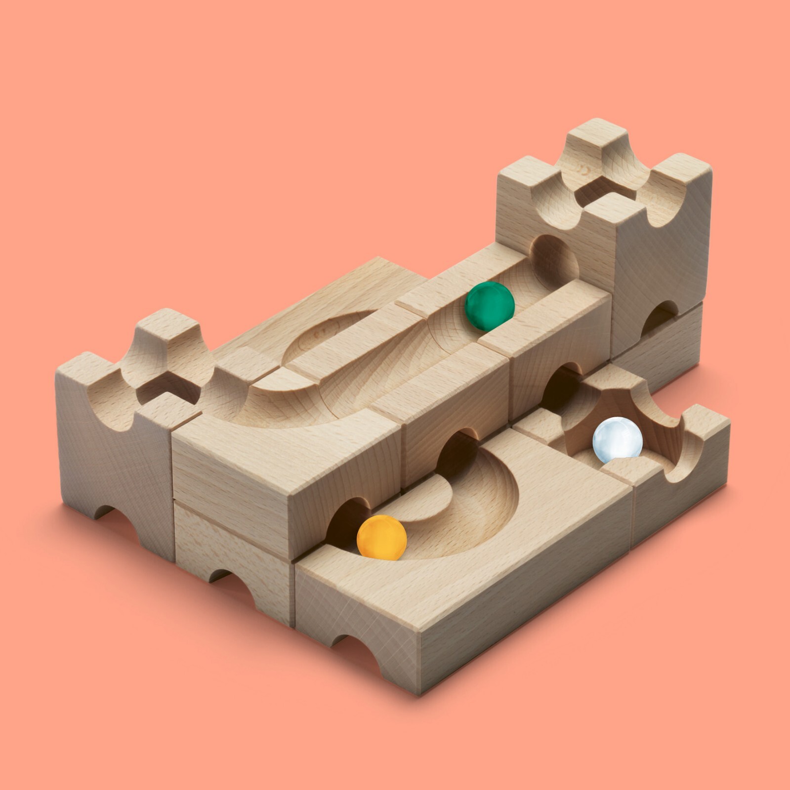 CUBORO SUB Extra Set toy marbles run system building clever underpasses Swiss