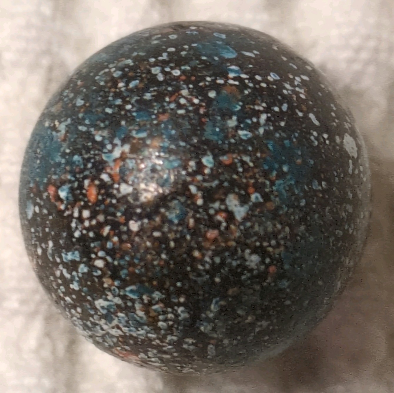 14 Vintage Vacor Galaxy Confetti Speckled Glass Marbles Multicolor Black Base