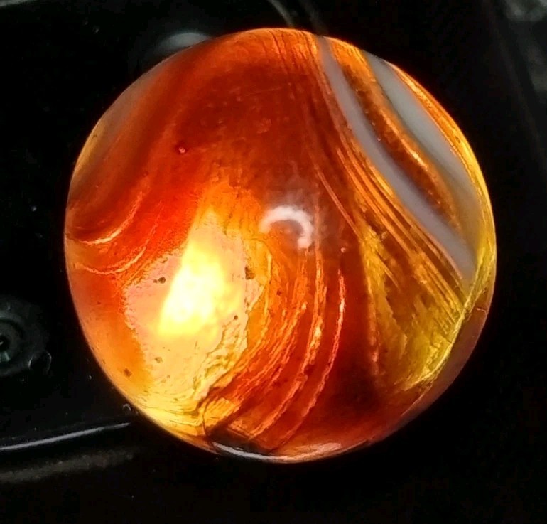 .67″ ANTIQUE/VINTAGE MARBLES – PURPLEISH MAGLIGHT EFFECT SLAG🔥RARE HTF NM+