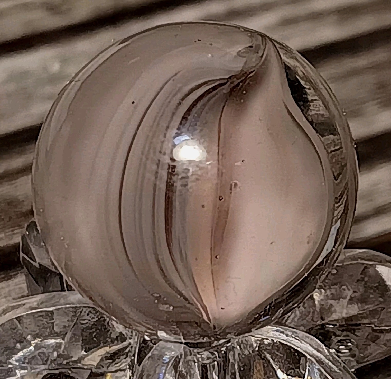 HTF LAVENDER VITRO AGATE CATS EYE MARBLE. .60″ MINT
