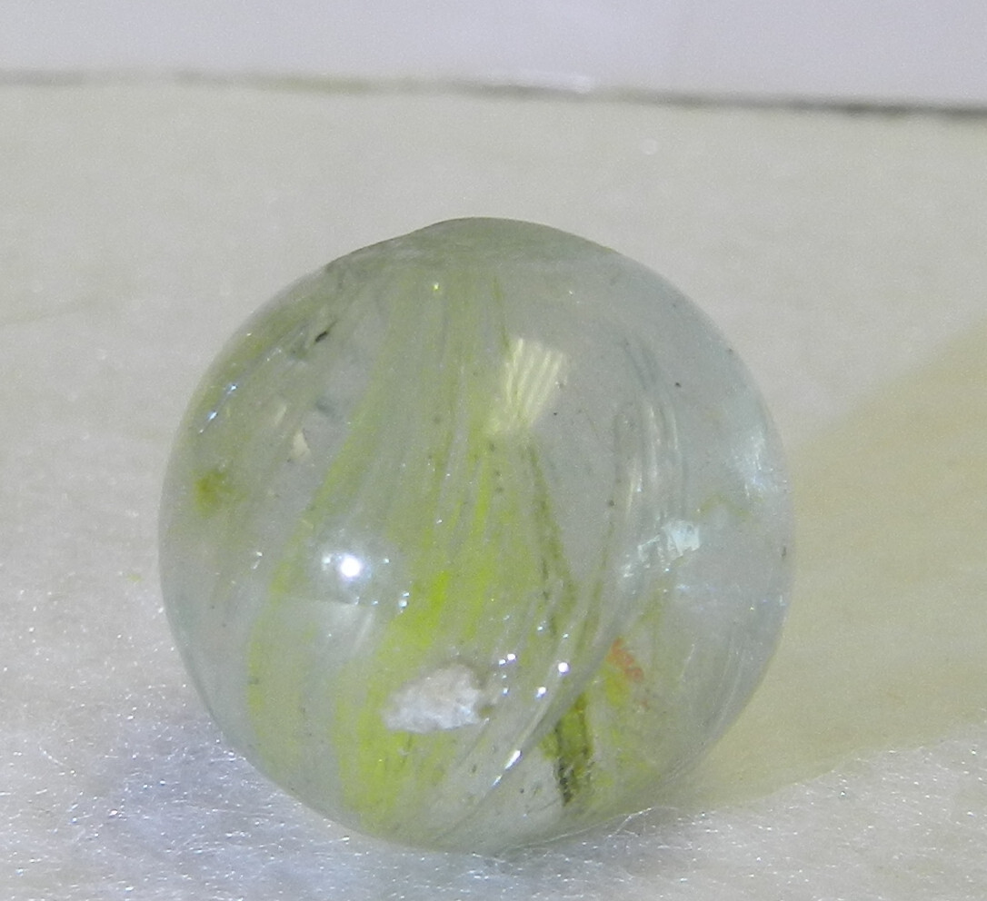 #19155m Unique End of Cane German Handmade Swirl Marble .68 In *Mint*
