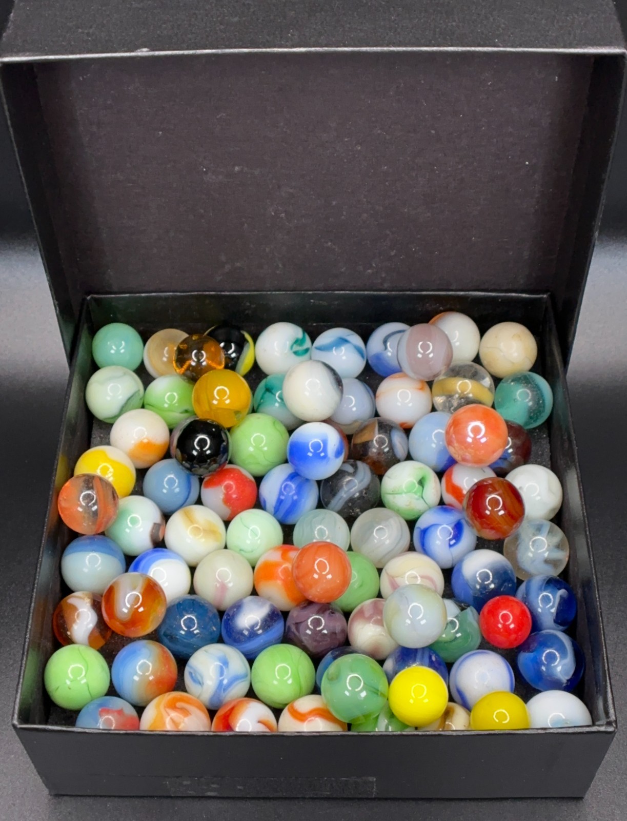 Vintage ESTATE MARBLES Lot Vitro Alley Agate Peltier & More Patches Swirls NICE!