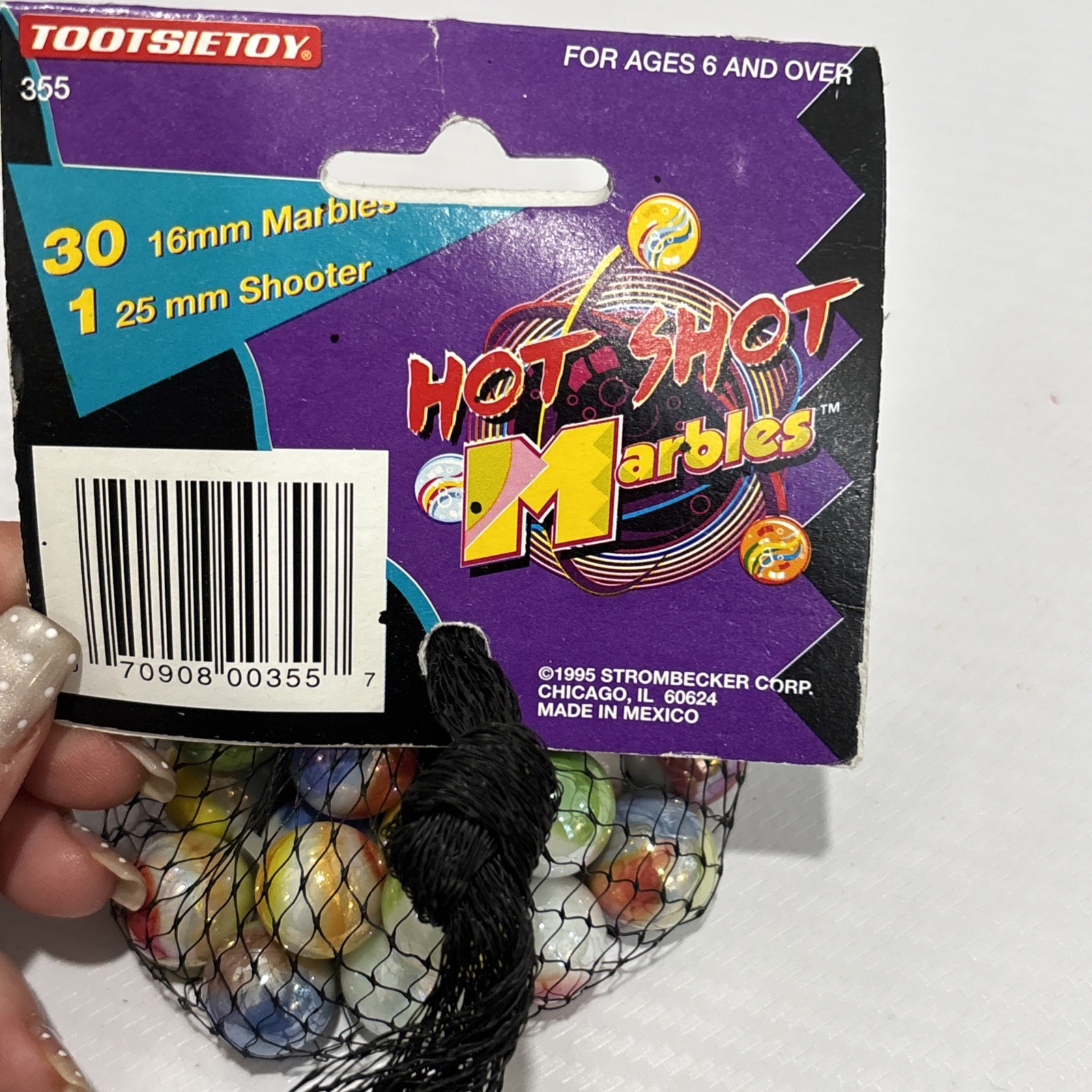Tootsie Toy Hot Shot LOT OF 2 Vintage Shooter Marbles 2x 30- 16mm And 1- 25mm