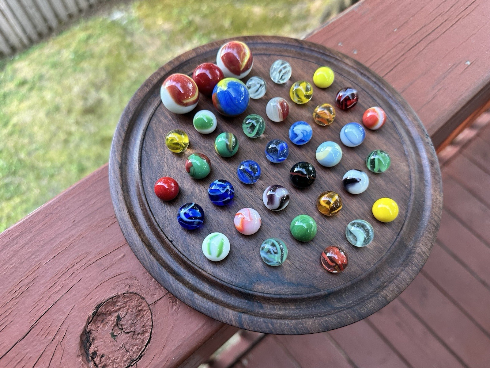 Vintage Marble Lot 37 Mixed Glass Marbles Shooters Swirls Cat Eyes Collectible