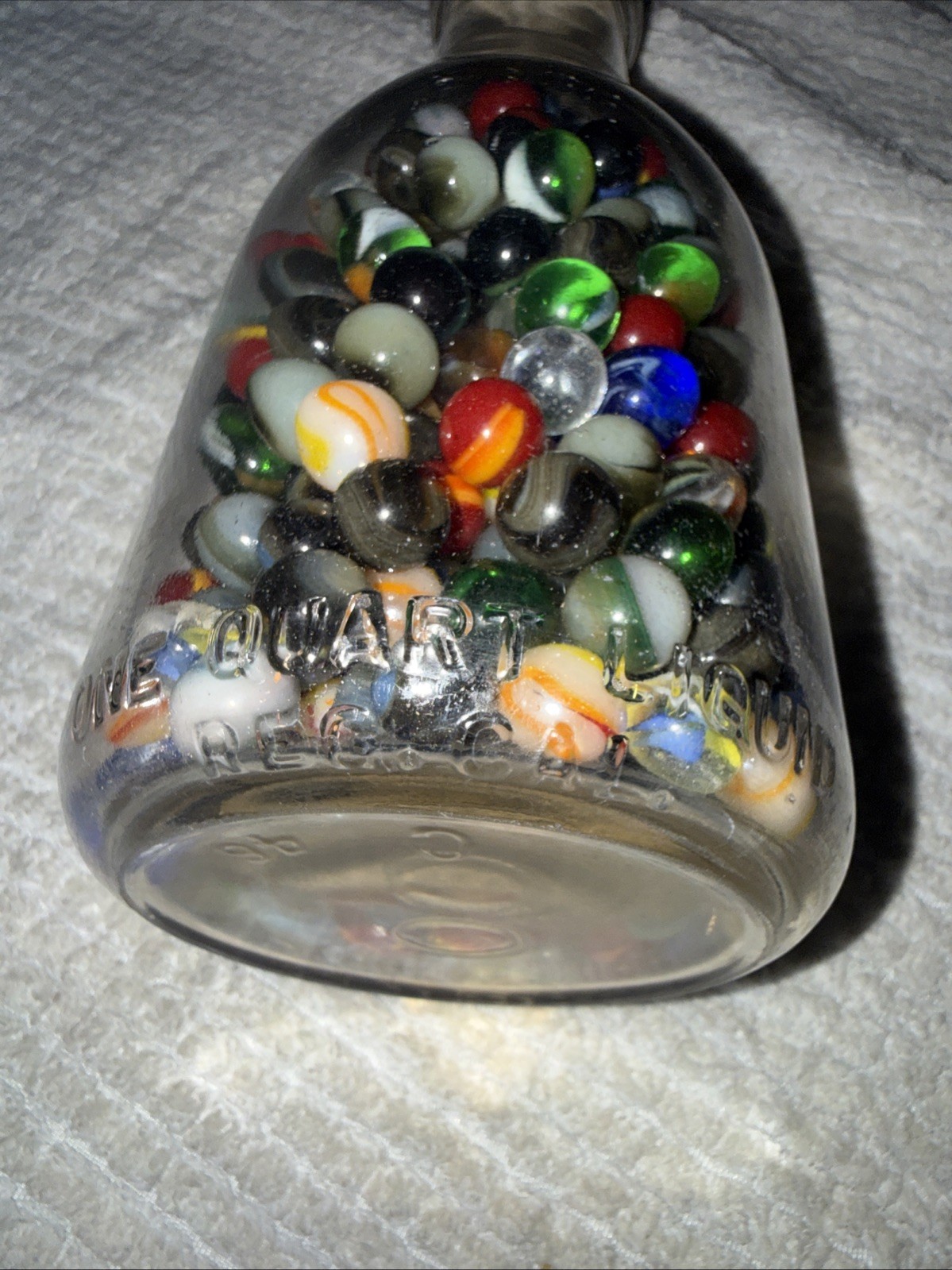 VINTAGE/Antique ESTATE 3 Lb. MARBLE LOT with Vintage Jar (unsearched) 11-13mm.