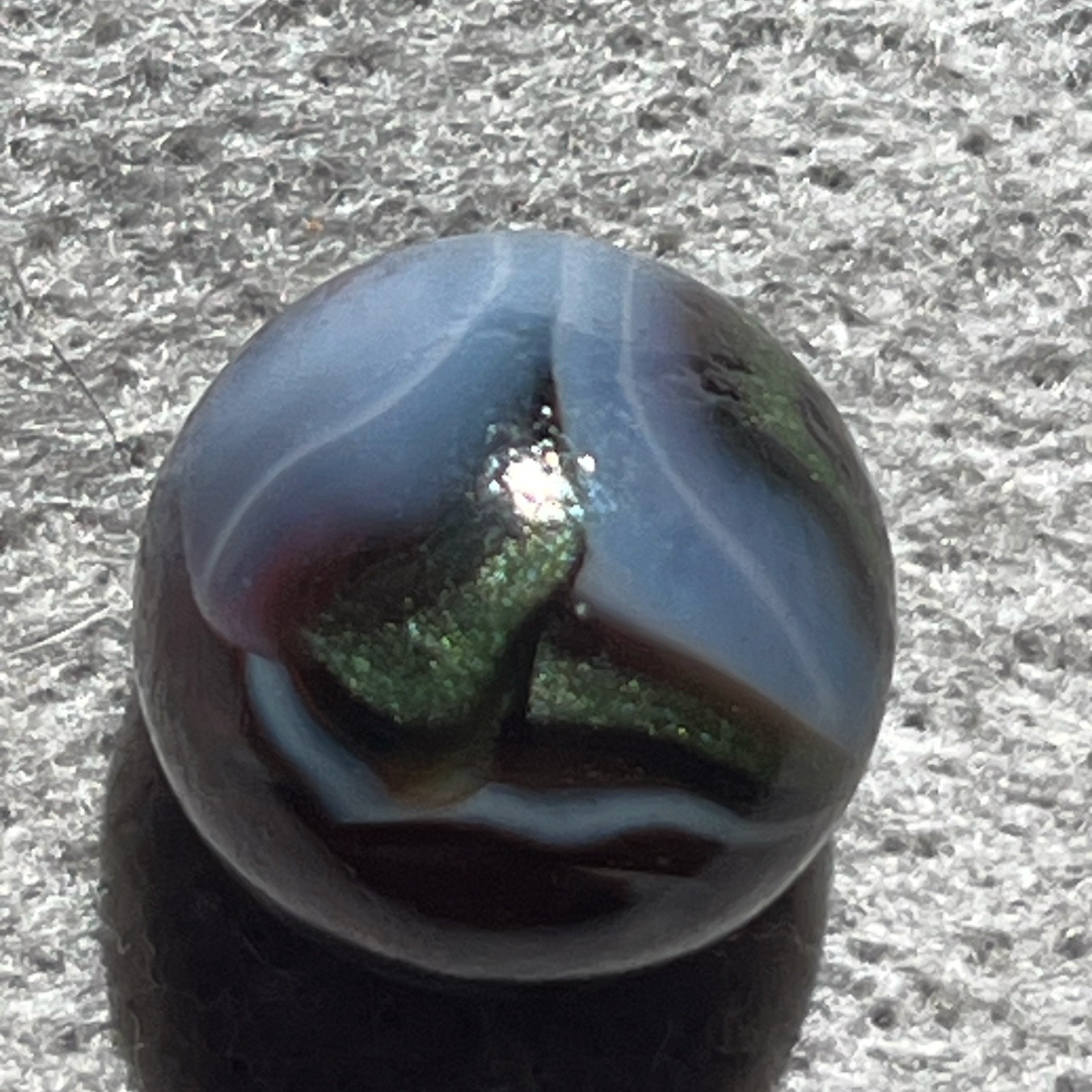 2008 JABO Cranberry Type 1 Oxblood Aventurine Swirl Marble Shooter .66″ MINT