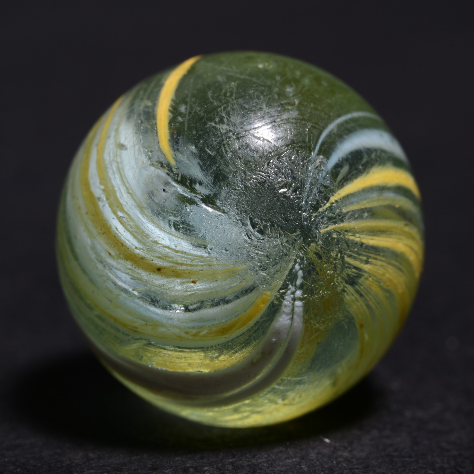 Indian Marble German Handmade Antique Busy Unusual Inner Layering 15.4mm 19/32”