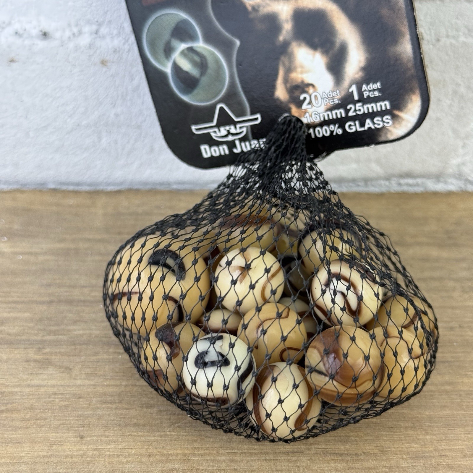 4 Net bags Vacor de Mexico – Bear – Parrot – Morelia – Sun Boulder marbles