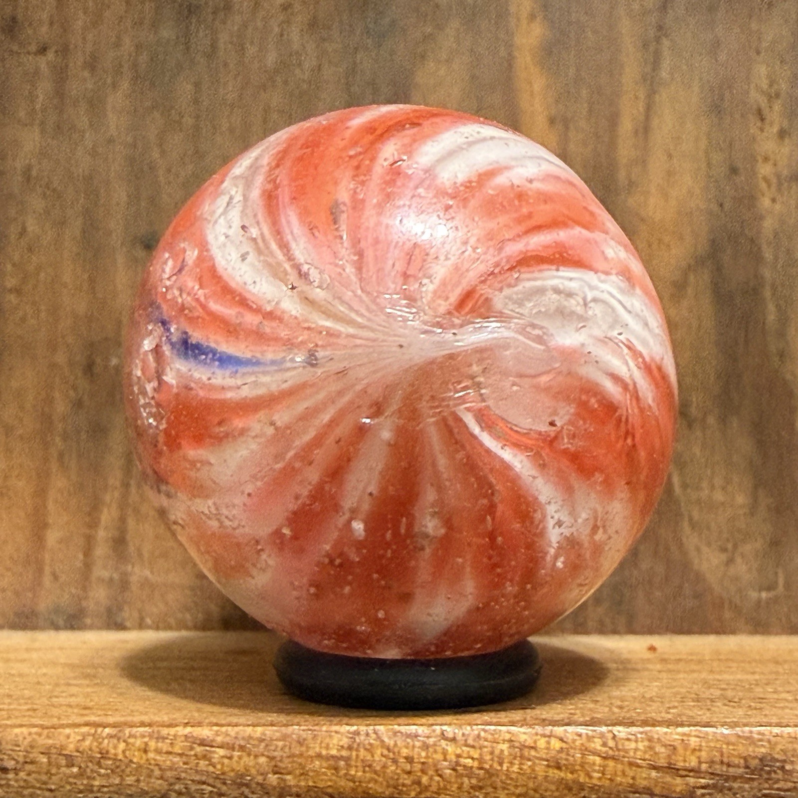Antique German Handmade Onionskin with Mica Marble 31”32” Good(+) | 318