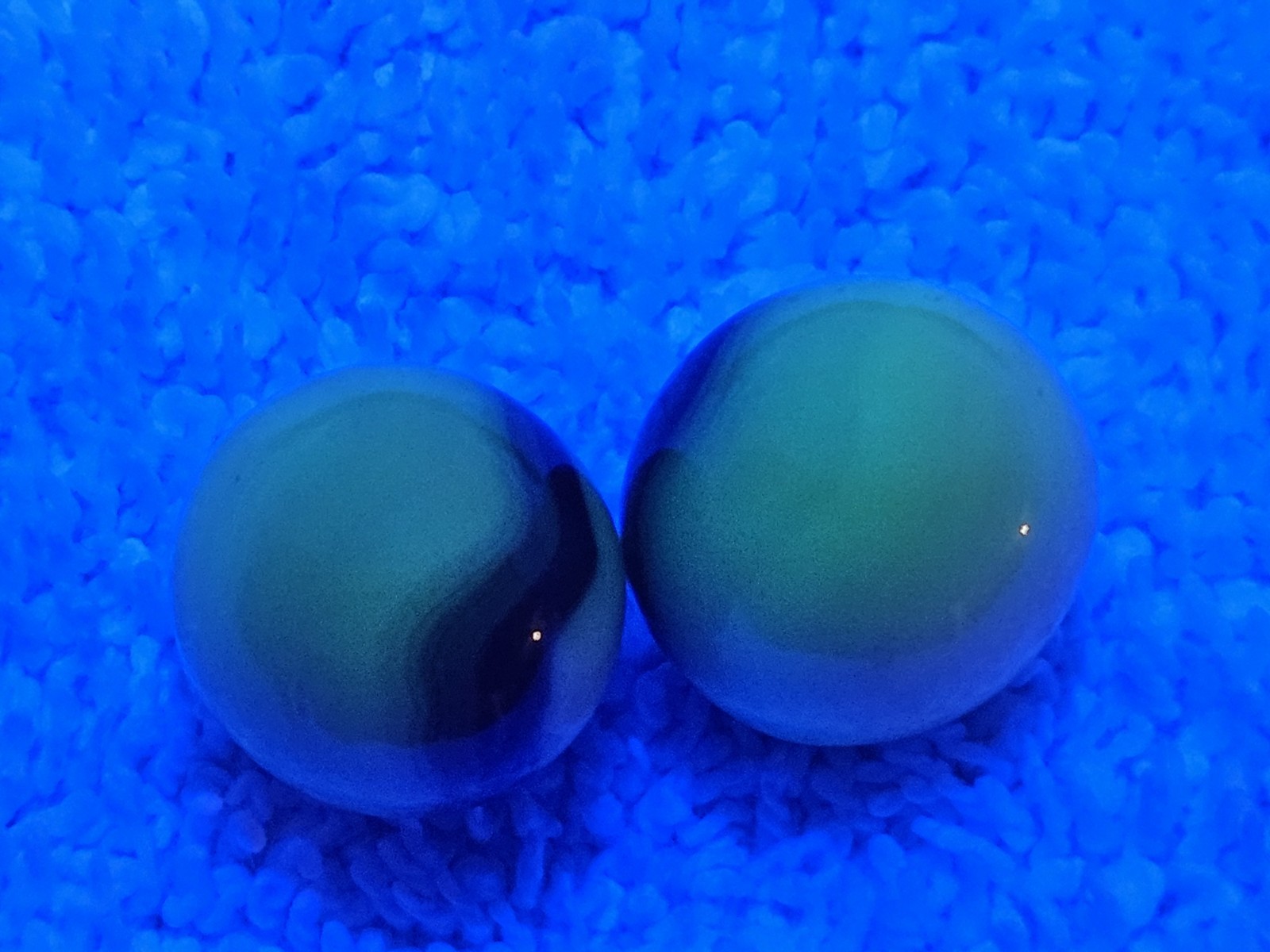 Antique Lot Glass Marbles with Glass Display Stand – Some Glow Under Black Light