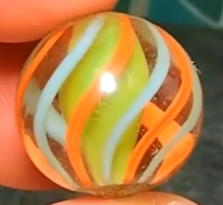 11/16″ Killer English Style Caged Green Solid Core German Marbles MM