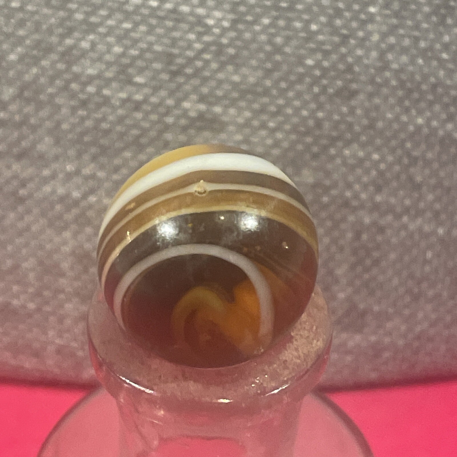 Vintage MF Christensen & Son MFC or CAC Slag Marble, 17.6 MM 0.68 in, VG