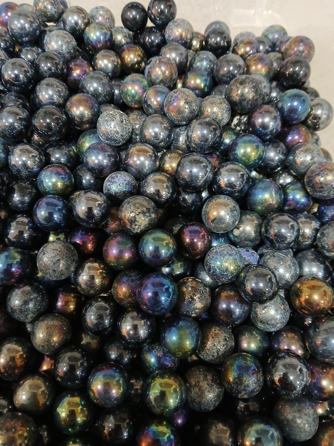 1 POUND Bulk Marbles Lot Nm/M Vtg OLD GLASS Vacor/Mega Meteor Galaxy Milky Way
