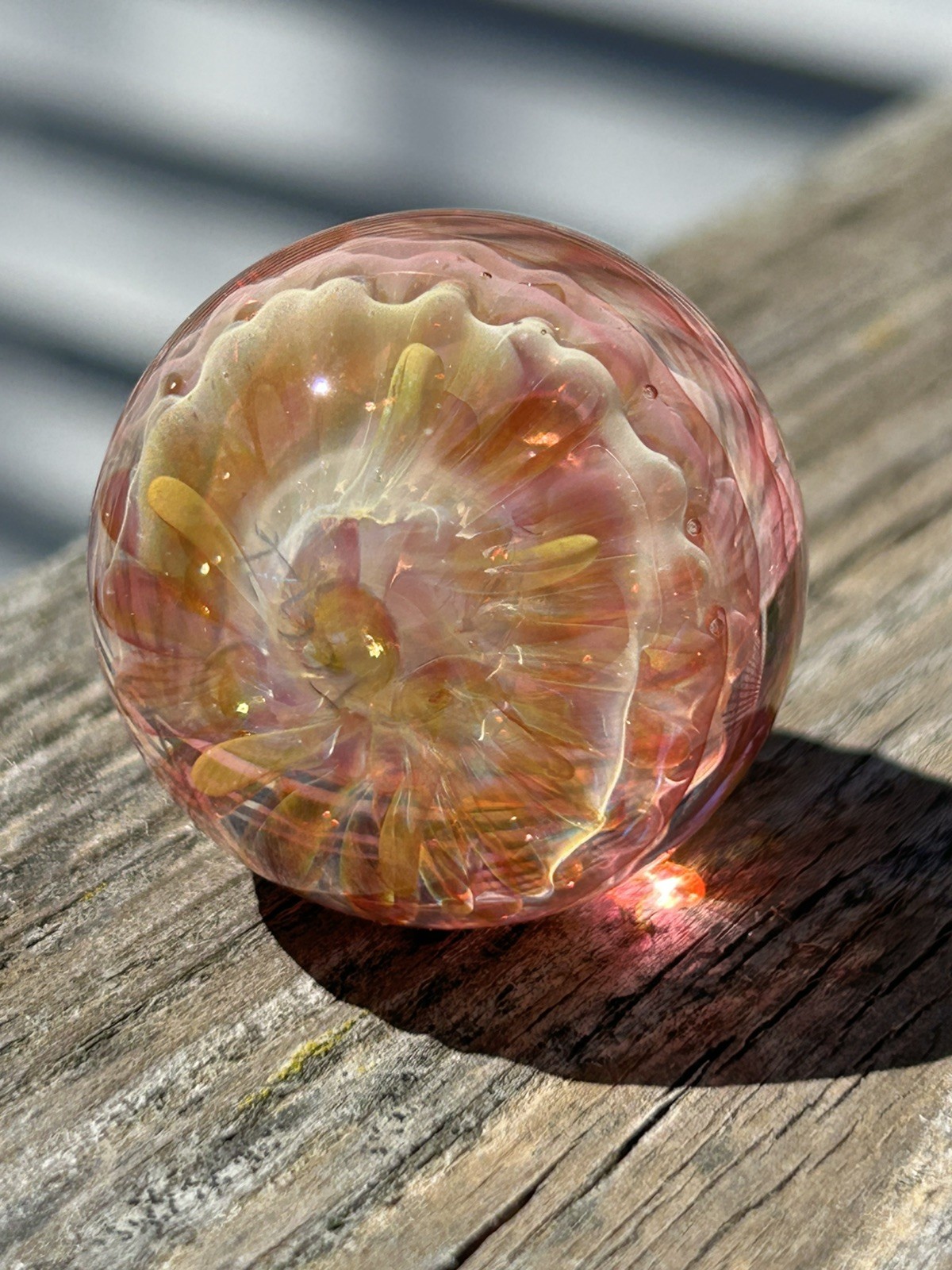 Contemporary Art Glass Marble 1.25″ Fumed Borosilicate MIB Handmade Boro Boyle