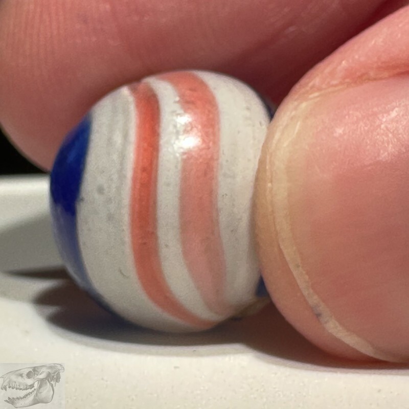 Handmade Peppermint Swirl Marble, 9/16 in, Near Mint, Chip, Germany, S817