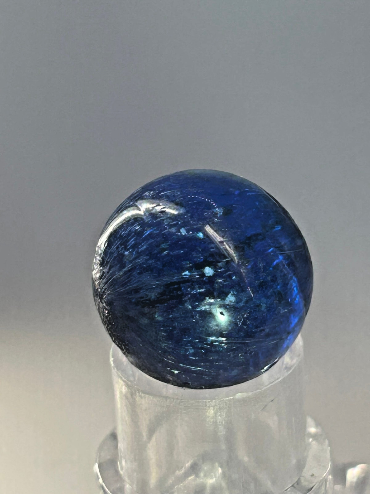 Antique German Deep Blue Mica Marble 21/32″ Near Mint+ M5