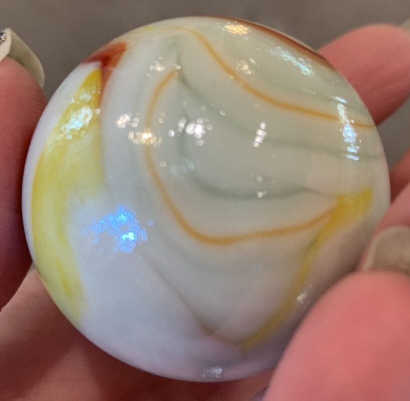 Vintage Large Marble Jabo? Polished Agate Slag Oxblood