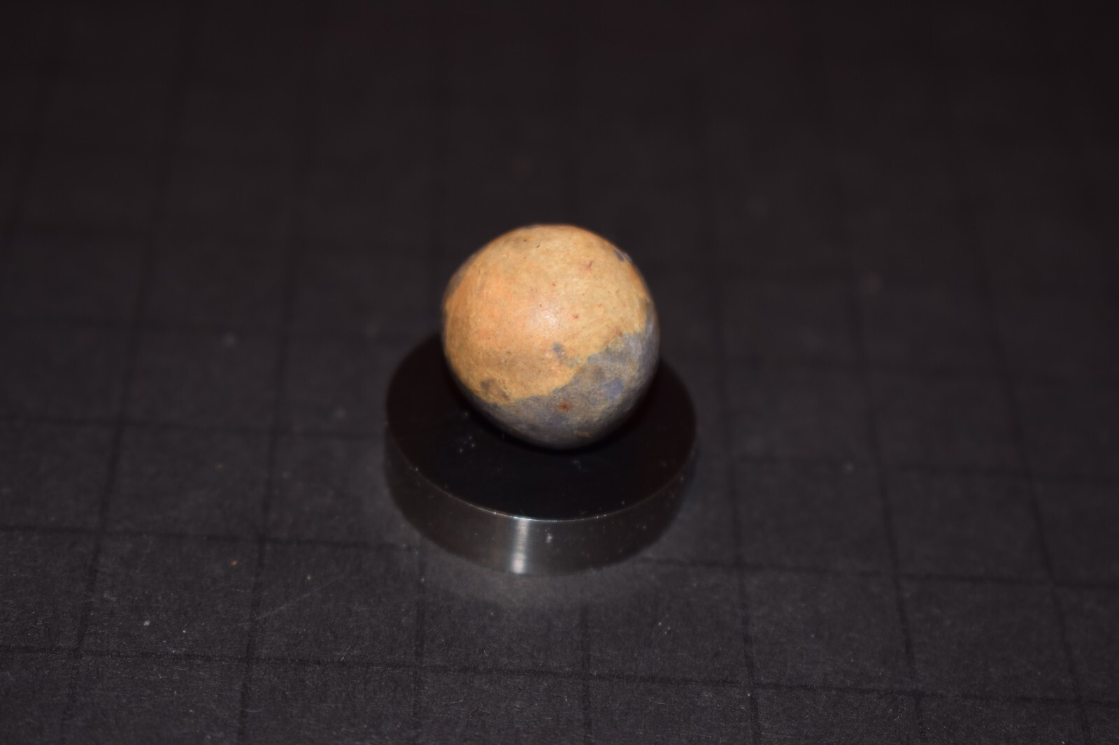 Antique Victorina Era 1800’s Purple Dyed Hard Clay Toy Marble Size .703″=45/64″
