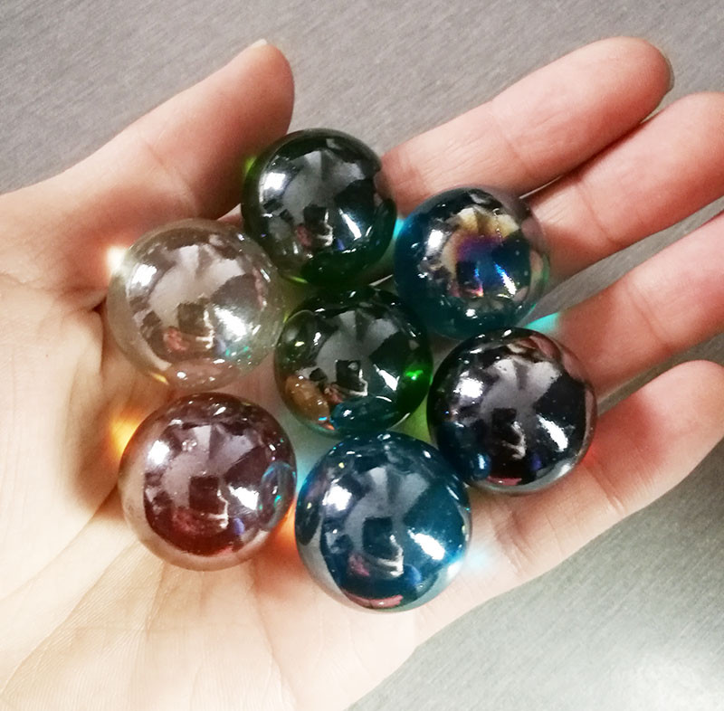 5pc 25mm Mix Colors Glass Beads Marbles Kid Toy Fish Tank Decorate