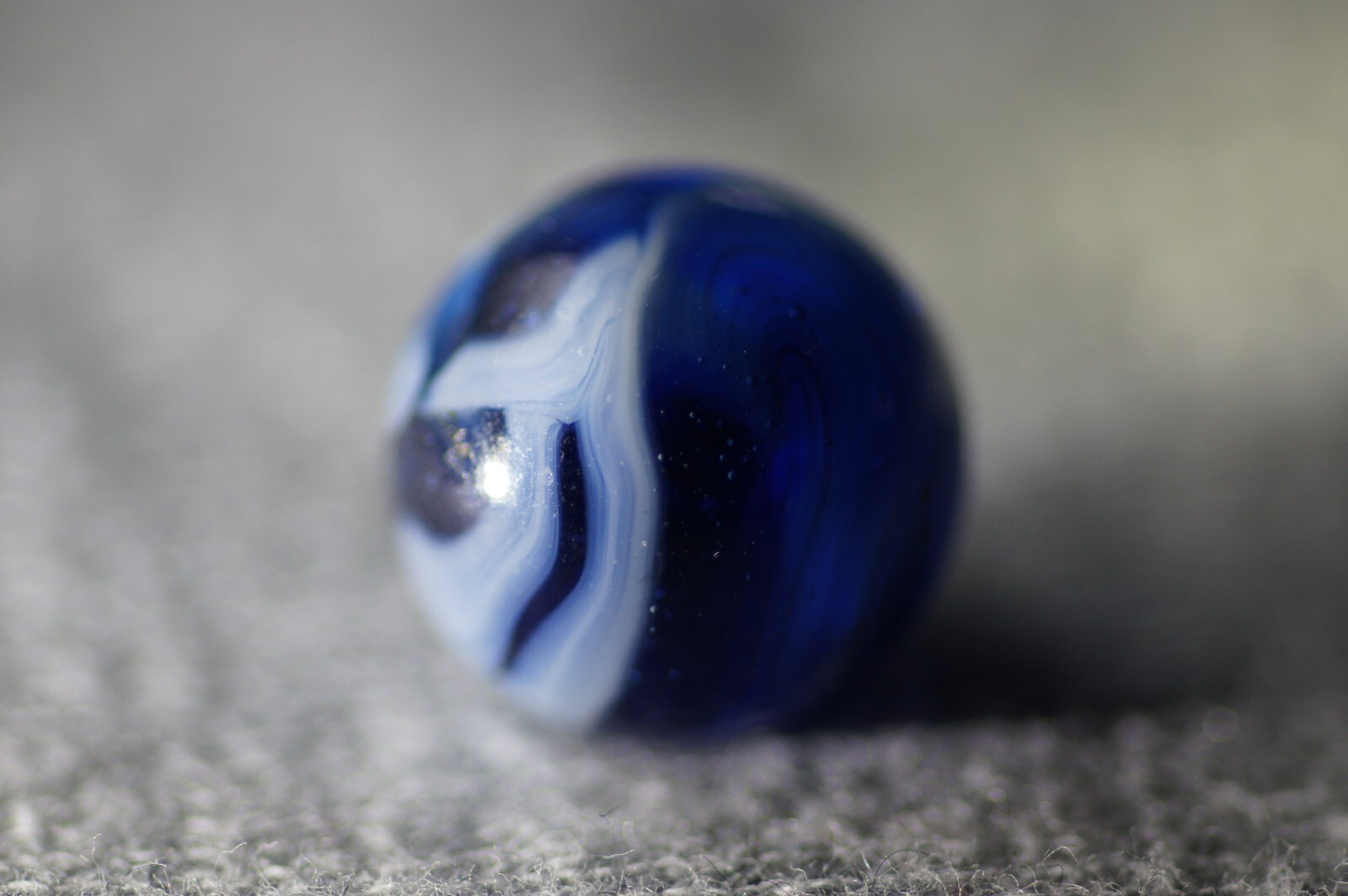 Christensen Agate Co. (?) Peltier (?) Cobalt Blue Slag Toy Marble #195
