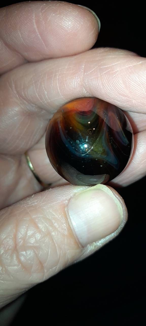 Rare Vintage Peltier NLR Submarine Shooter Marble Huge Toe-Breaker Mint Amber…