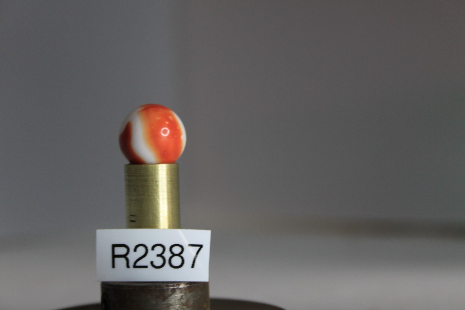 AKRO AGATE CORKSCREW GLASS MARBLE SPIRAL RED OPAQUE WHITE 5/8″ VINTAGE TARGET