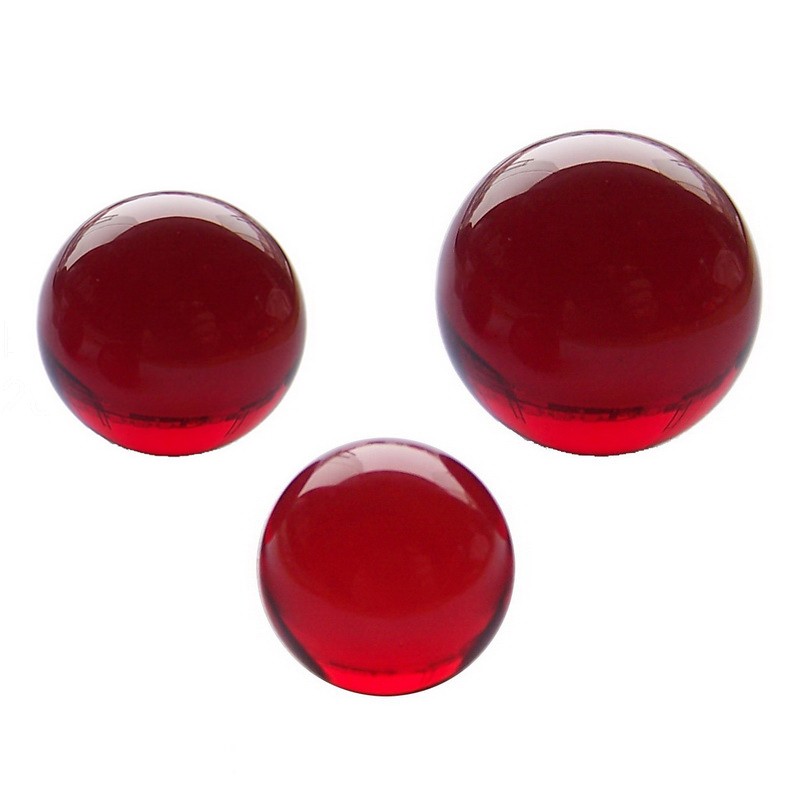 12-50mm Red Glass Marbles Beads Crystal Ball Vase Fish Tank Decor Craft Ornament