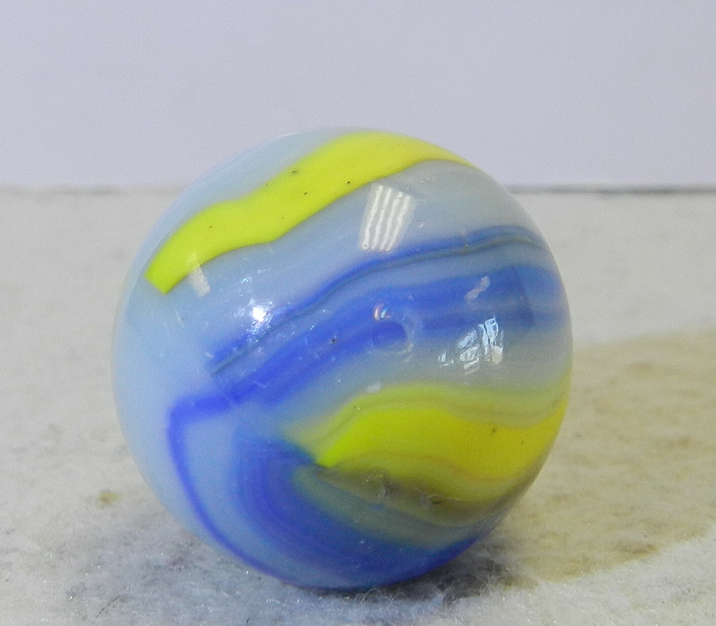 #14627m Vintage Marble King Cub Scout Colored Shooter Marble .96 Inches