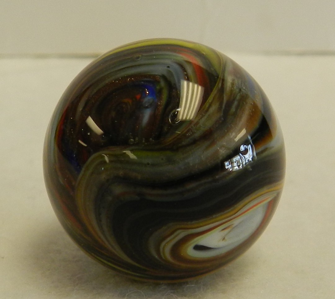 #20753m Nice Handmade Contemporary Keith Baker Marble .97 Inches *Mint*