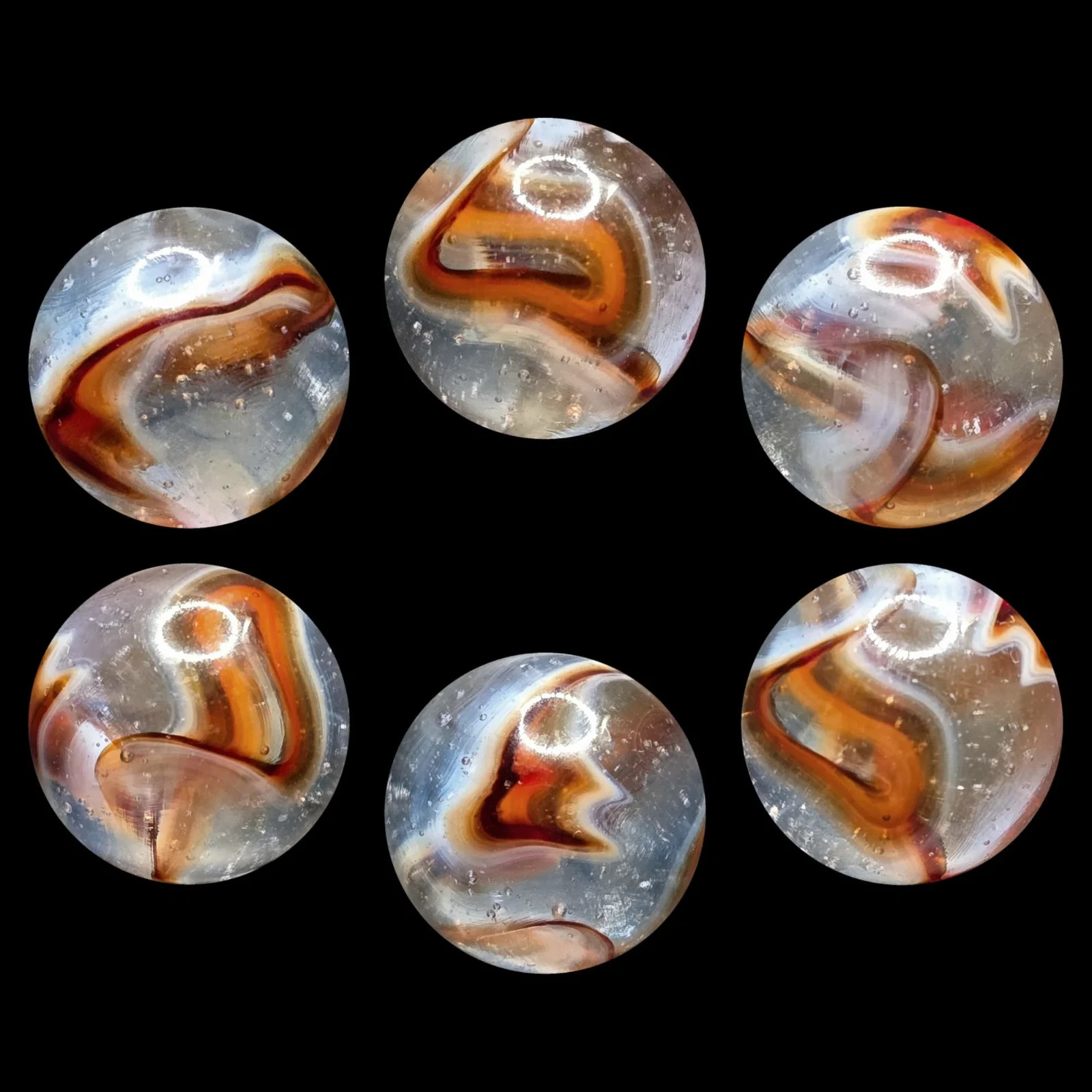 ~Mic’sMibs~9/16″ Transparent Bi Colour Ravenswood Swirl Wet Mint 9.7