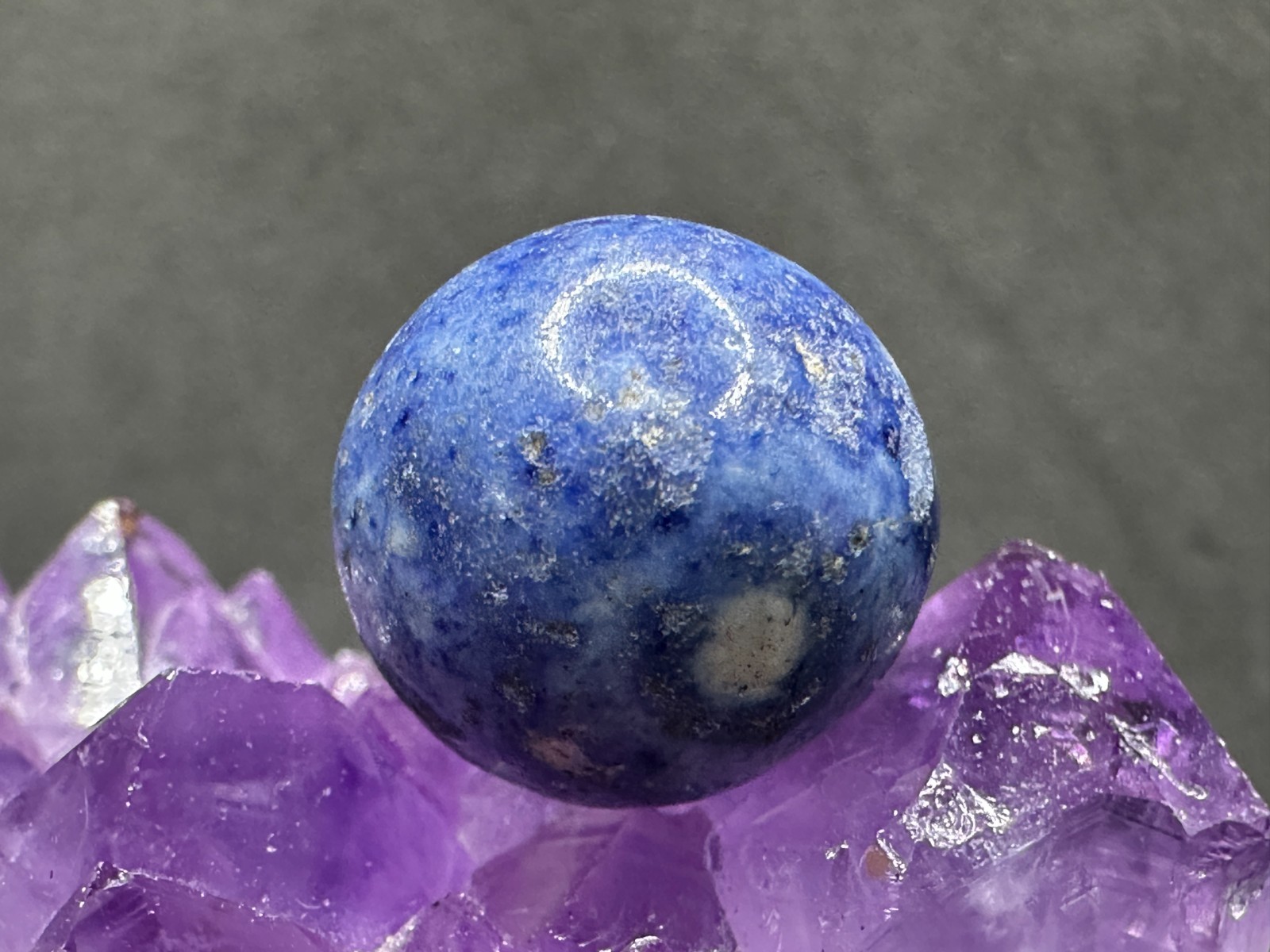 Classic Antique Vintage Handmade Clay Bennington Marble – Blue – .65″ Very Good!