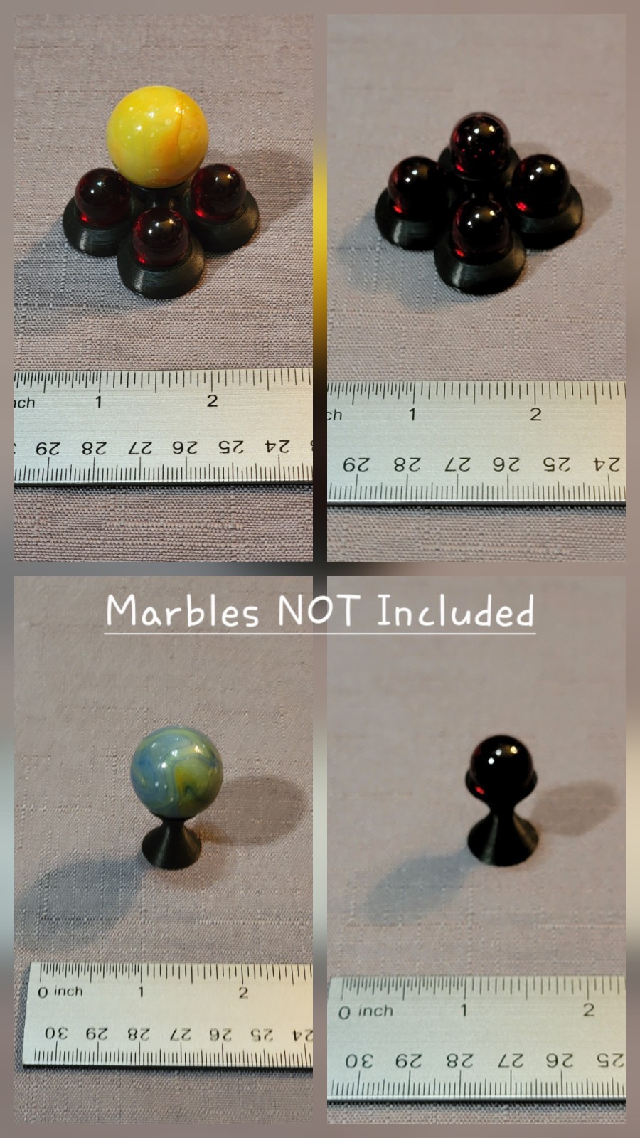 Lot of 7 Marble Displays or Stands|Resale|Shooter|Akro Agate|Uranium|Sphere|Jabo