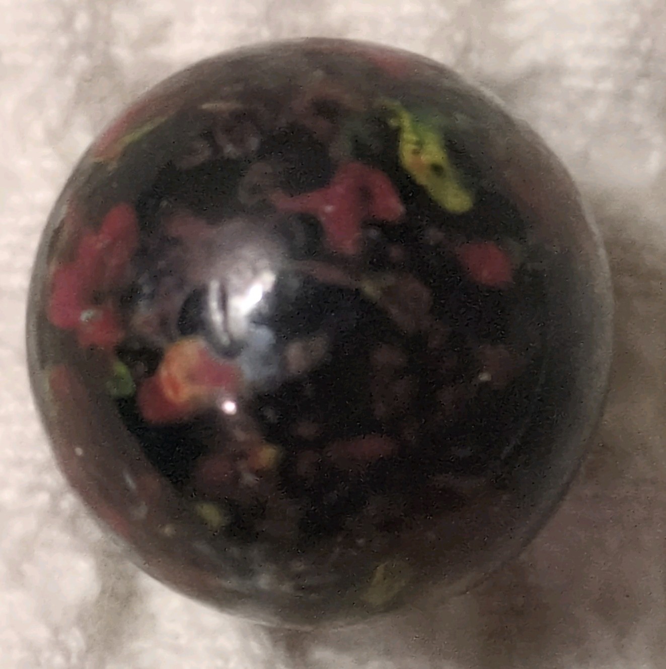 14 Vintage Vacor Galaxy Confetti Speckled Glass Marbles Multicolor Black Base