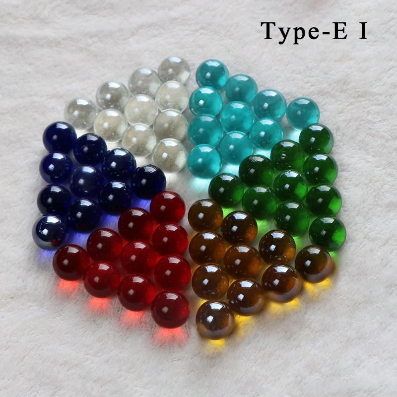 16mm Glass Marbles Glass Checkers Pieces Set Round Beads DIY Toy Game Vase Decor