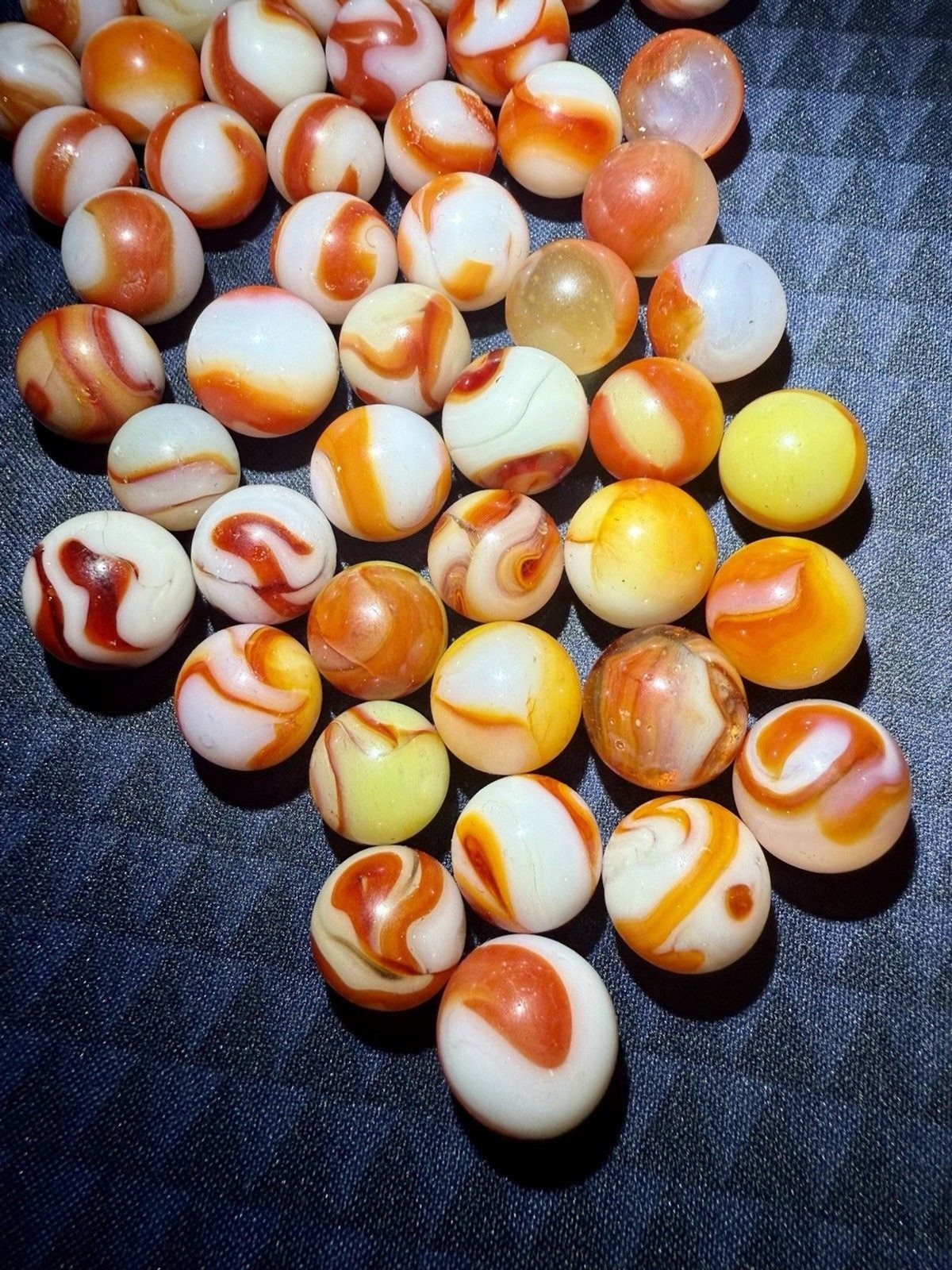 Huge VTG. Akro Agate, Peltier, Oxblood ?,Rainbow, Ravenswood,Glass Marble Of 64