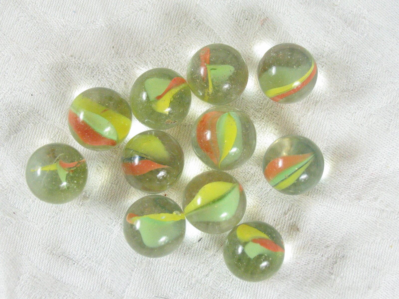 Vintage China Clay & Other Glass Swirl Marbles Collection 106 Total