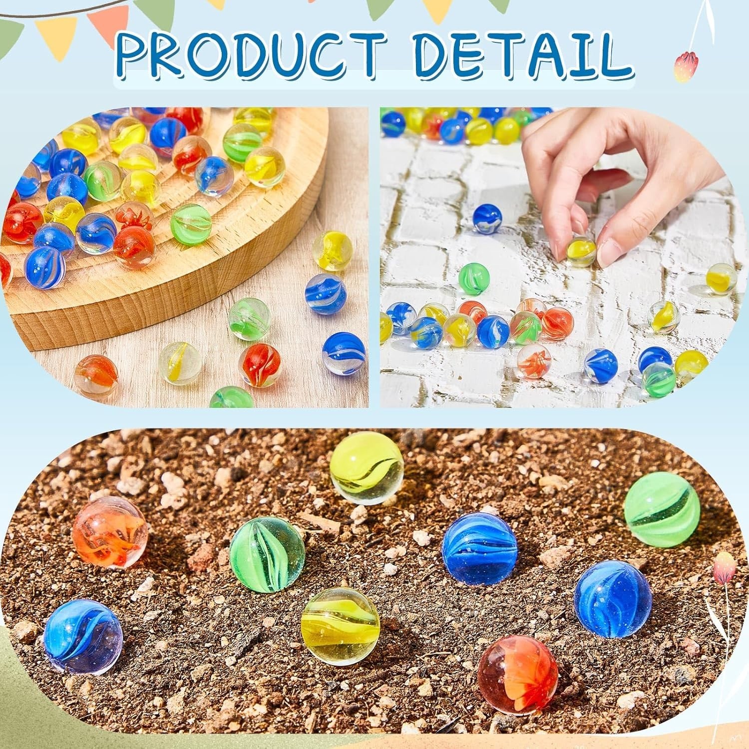 Bulk 2400 Pcs Durable Glass Marbles – Perfect for Games & Creative Projects
