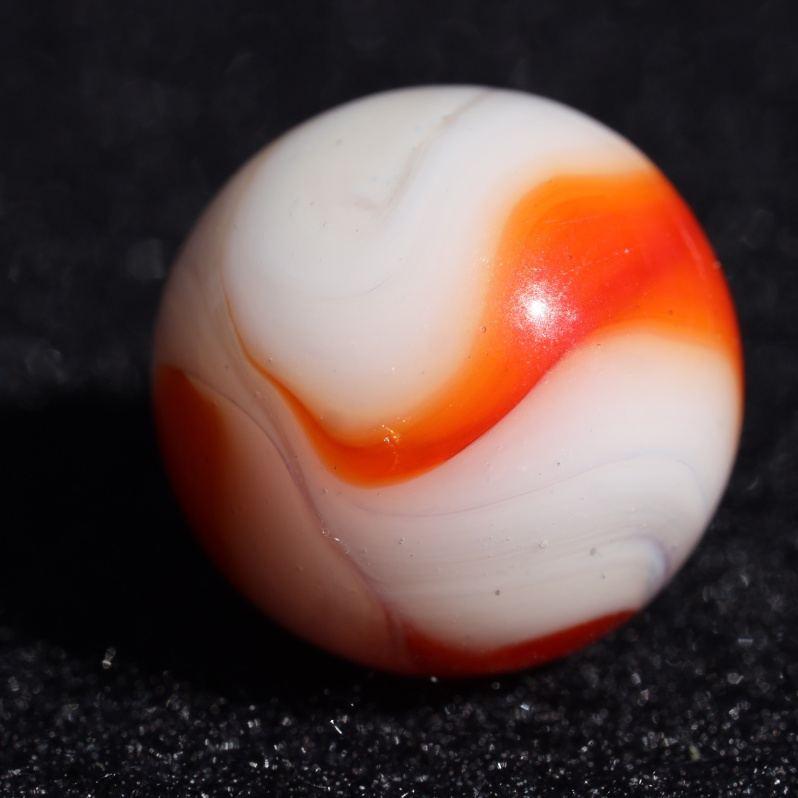 ALLEY Orange WV West Virginia Swirl Marble 5/8″ M Combined Shipping