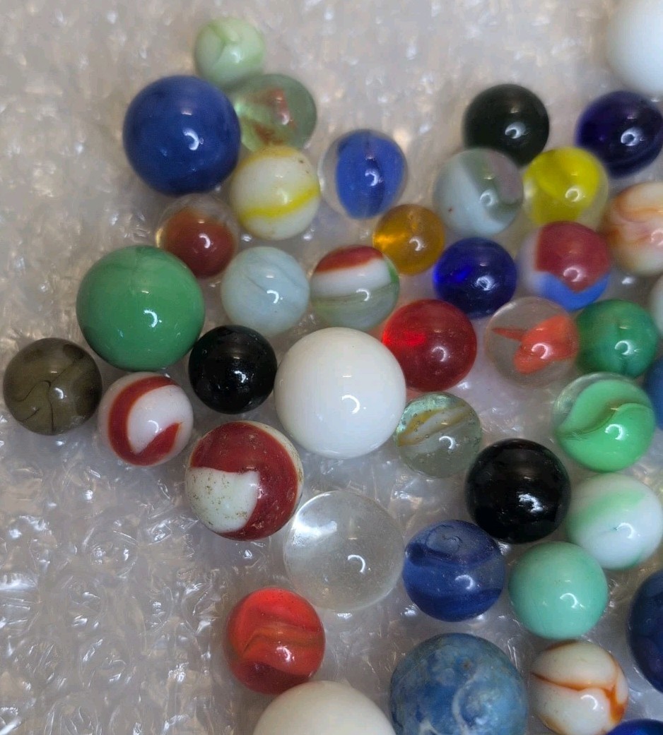 Vintage Antique Marble Lot Of 140+ Pre 1970’s Peltier Akro Agate +