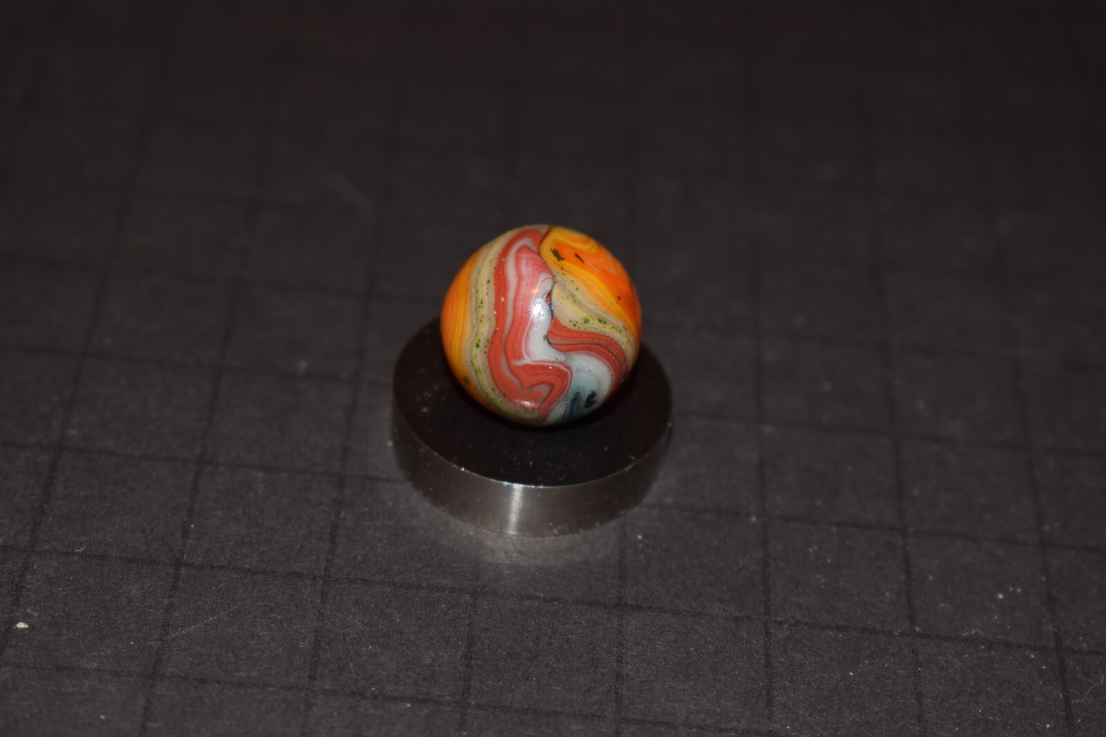 JABO/DAS 🌺Wildflowers 🐂OXBLOOD Adventure Toy Marble Size .687″=11/16=17mm Mint