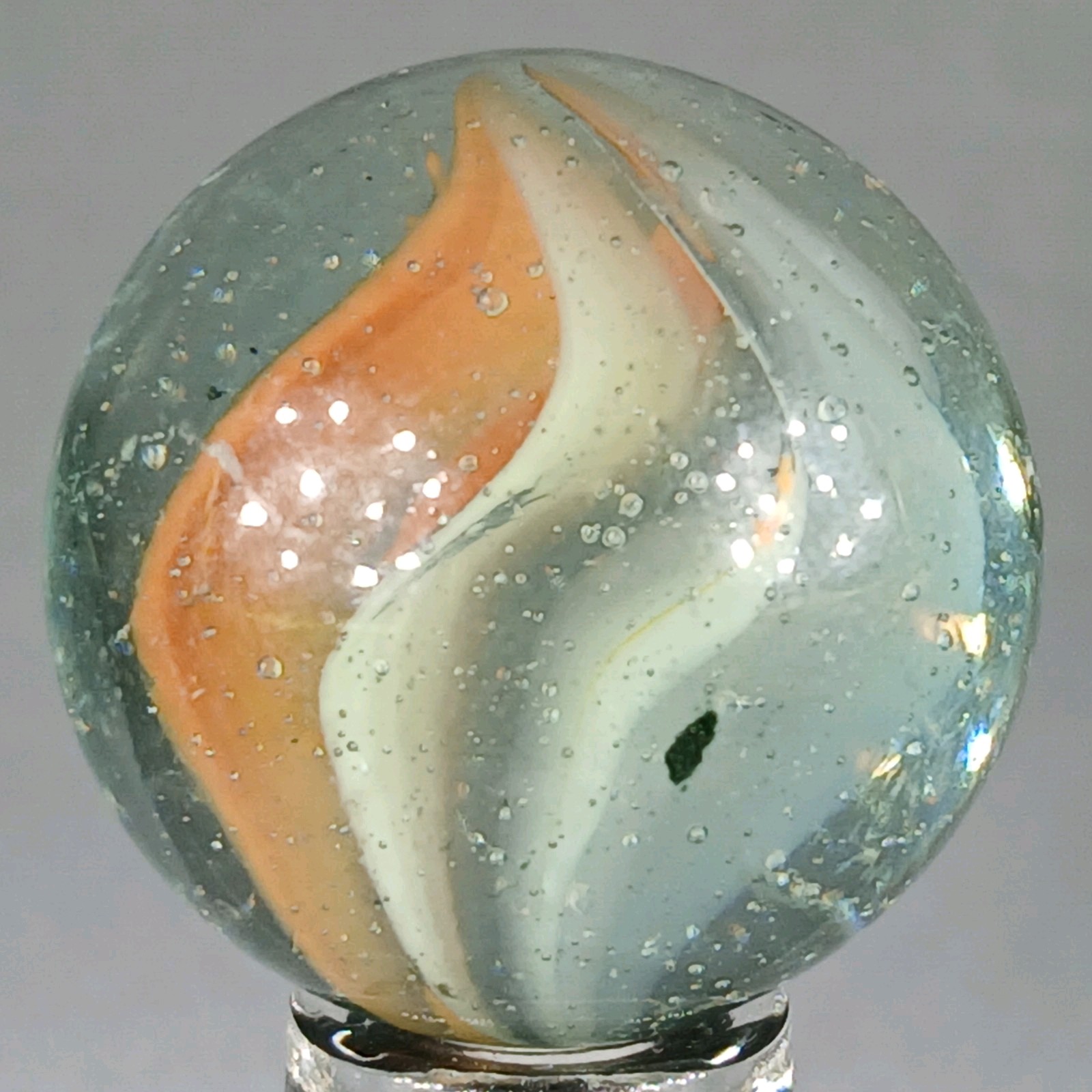 Large Vintage Tri-Color Hybrid Cat’s Eye Marble .99 Inches Near-Mint Condition